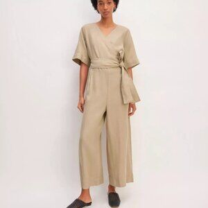 EVERLANE Wrap Front Linen Jumpsuit Size 6